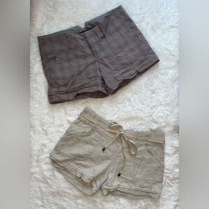 Bundle of 2 Dynamite shorts women’s XS 3 plaid shorts beige short lot